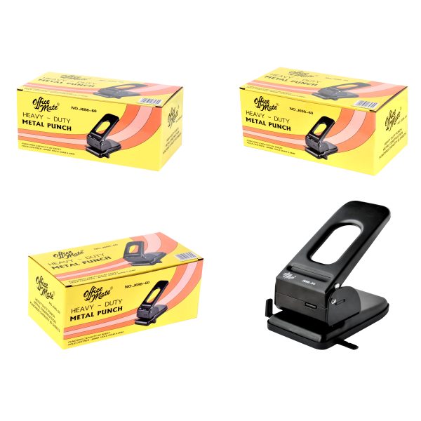 J698-60 Office Mate Heavy Duty Metal Punch 2 Hole 60 Sheet