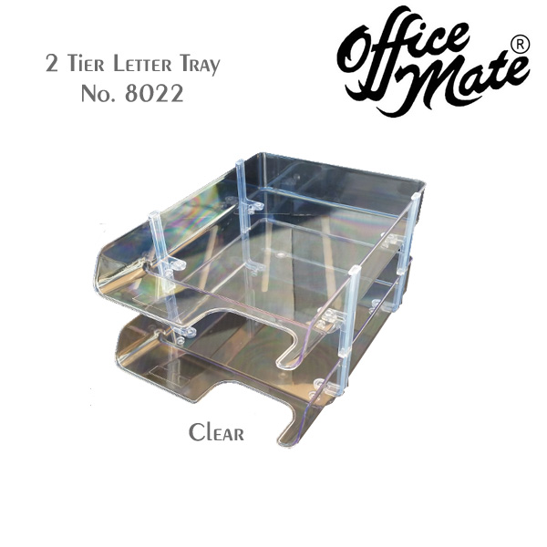 US - 8022 - 2 Tier Transparent 2 Tier - Glass Clear