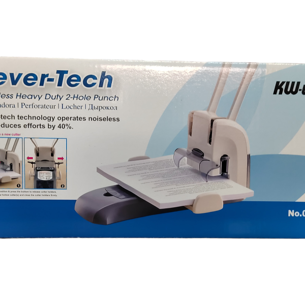 LEVER-TECH HEAVY DUTY 2-HOLE PUNCH - 09556