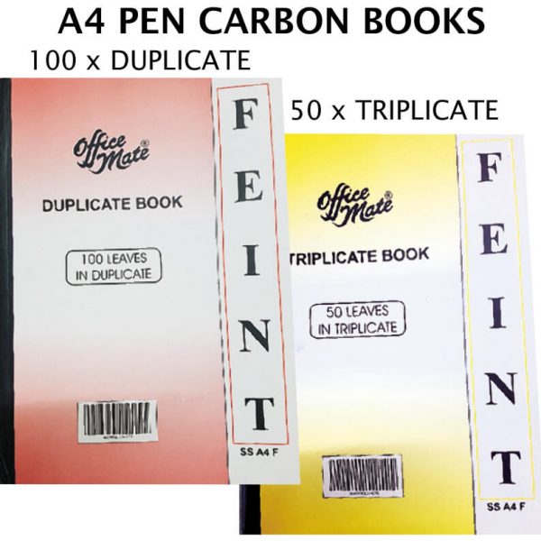 SS A4 FT 100 A4 Feint Book 100 x Duplicate