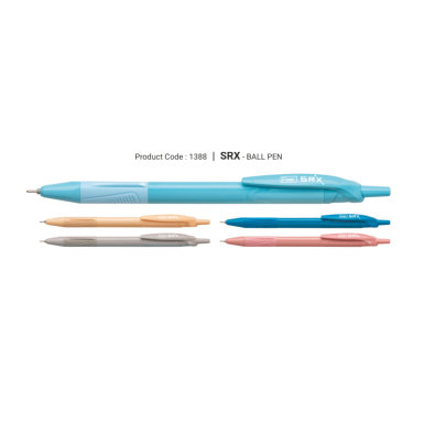 Solid Asst Colour Barrels Flair SRX Rubber Grip Ball Pen Fine Blue