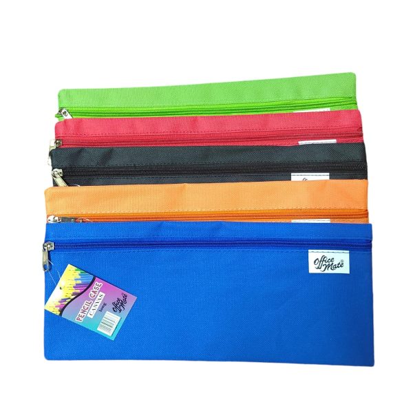 Office Mate Polyester Pencil Case ASST Colour - Long