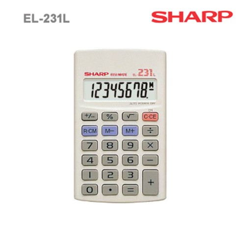 EL 231 LB B/C Sharp 8 Digit Battery Power