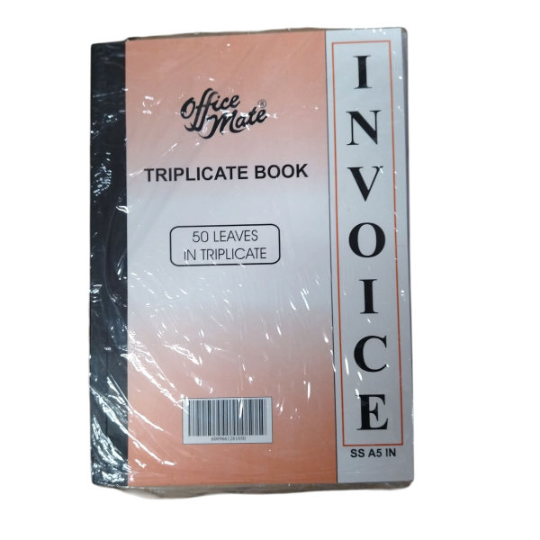 SS A5T INV A5 Invoice Book 100 x Trip