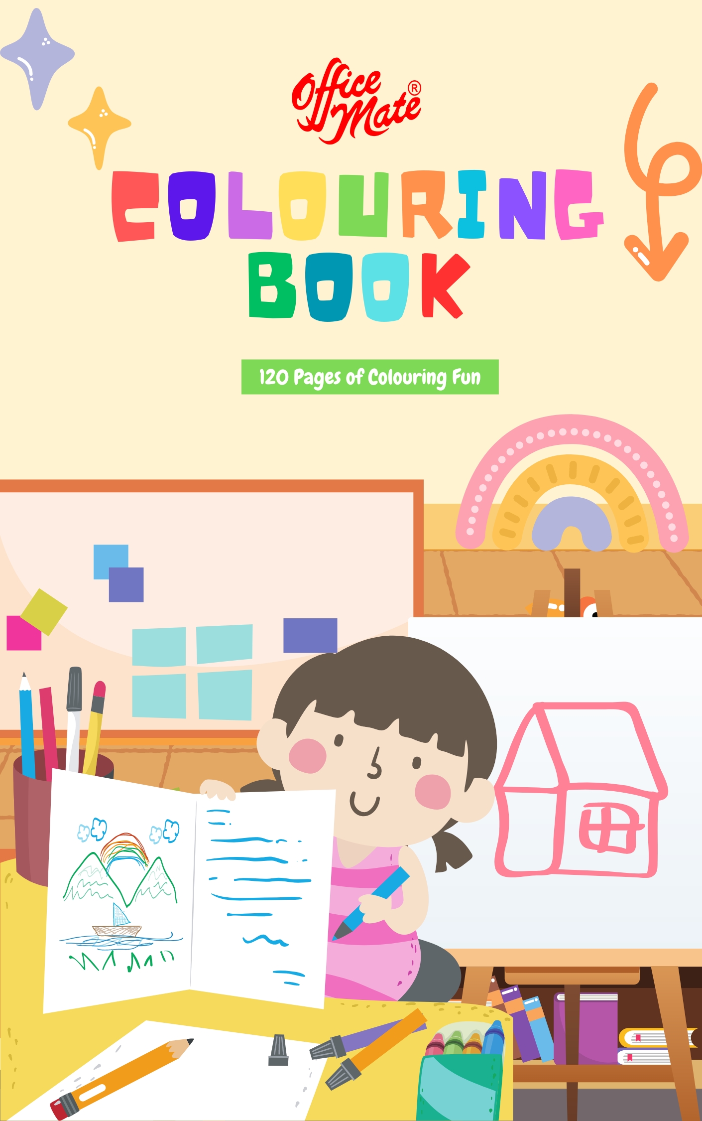 Office Mate A4 Colouring Book 120 Pages