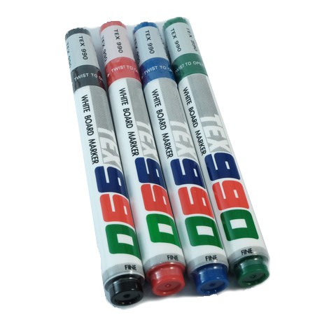 Tex 990/302w White Board Marker 4 PCE Wallet