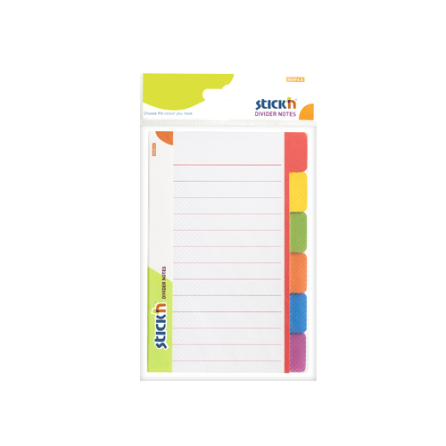 No. 21462 PASTEL RAINBOW TAB DIVIDER NOTES  BOARD  6 TAB A6