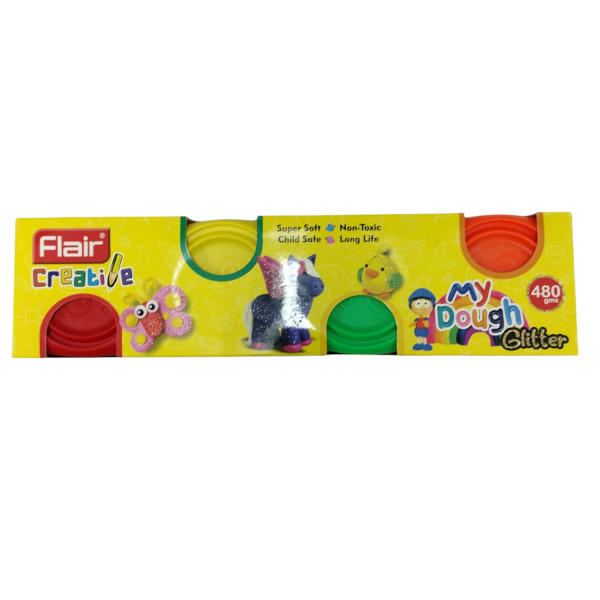 FA7042 Flair 4 Colour Neon Tubs 480g With Glitter