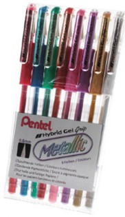 K118M-8 HYBRID METALIC GRIP ROLLER BALL 8 PCE