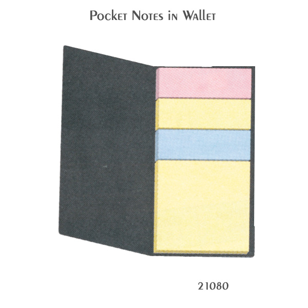 No. 21080 WALLET NOTES 3 X 3" PASTEL