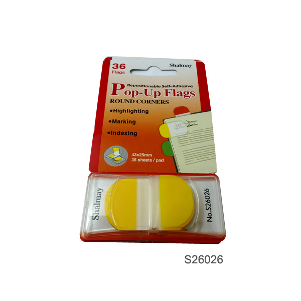 S26026 YELLOW 46 X 25mm - 36 SHEETS / PAD NEON