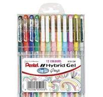 K118-12W HYBRID GEL GRIP ROLLER BALL 12 PCE